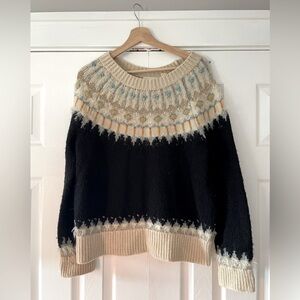 Cozy Black and Cream Sweater